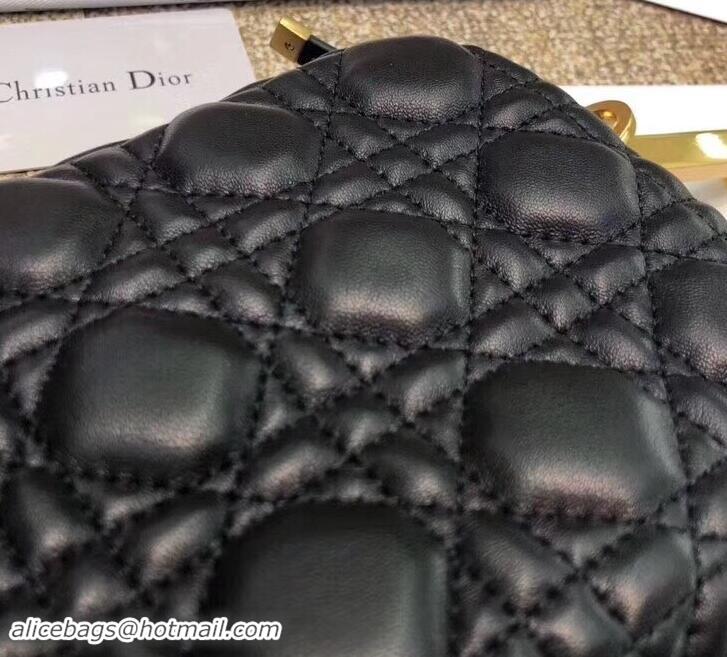 Top Design Dior Diorquake Clutch in Black Cannage Lambskin 500513 2019