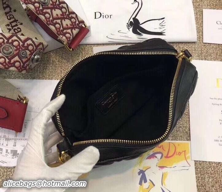 Top Design Dior Diorquake Clutch in Black Cannage Lambskin 500513 2019