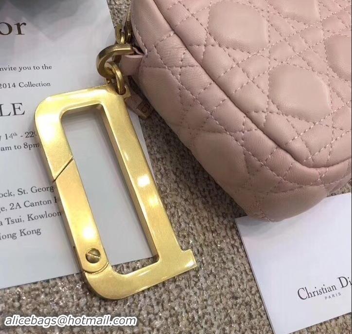 Charming Dior Diorquake Clutch in Cannage Lambskin 500513 Pink 2019