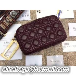 Affordable Price Dior Diorquake Clutch in Cannage Lambskin 500513 Burgundy 