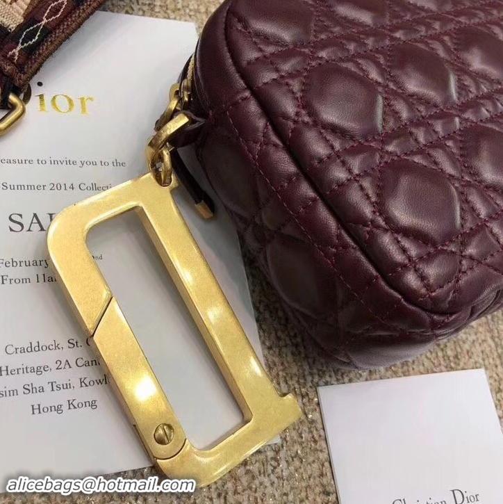 Affordable Price Dior Diorquake Clutch in Cannage Lambskin 500513 Burgundy 