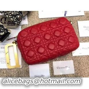 Best Price Dior Diorquake Clutch in Cannage Lambskin 500513 Red 2019