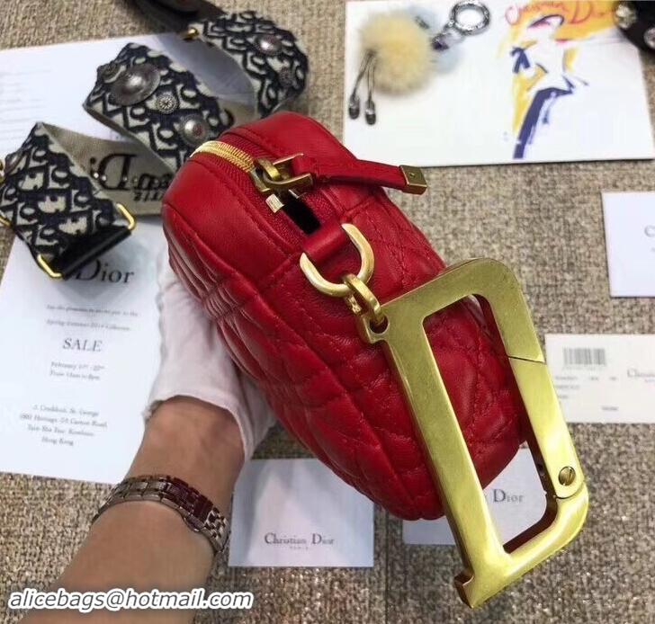 Best Price Dior Diorquake Clutch in Cannage Lambskin 500513 Red 2019