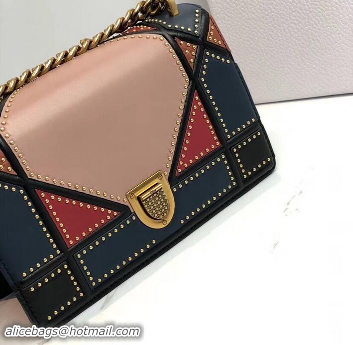 New Design Dior Small Diorama Bag in Lambskin Patchwork 500514 2019