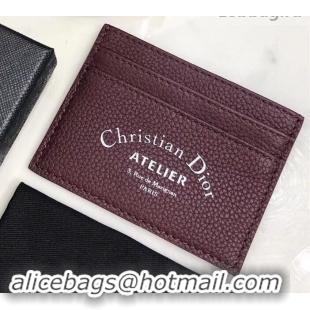 Original Cheap Dior Atelier Homme Card Holder 500520 Burgundy 2019