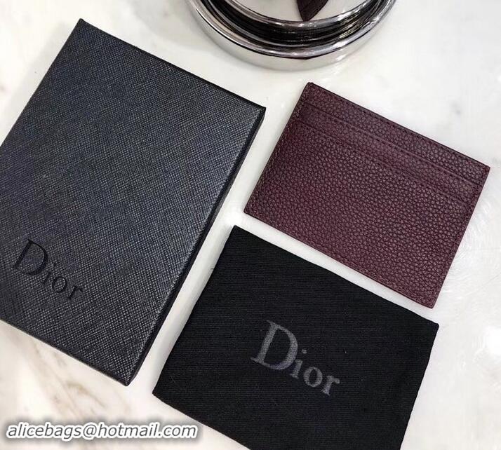 Original Cheap Dior Atelier Homme Card Holder 500520 Burgundy 2019