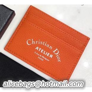 Best Price Dior Atelier Homme Card Holder 500520 Orange 2019