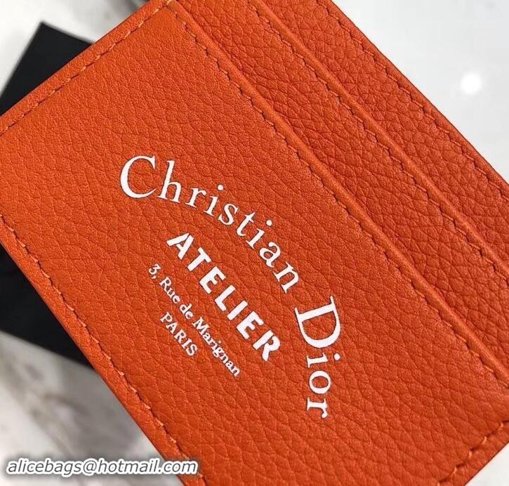 Best Price Dior Atelier Homme Card Holder 500520 Orange 2019