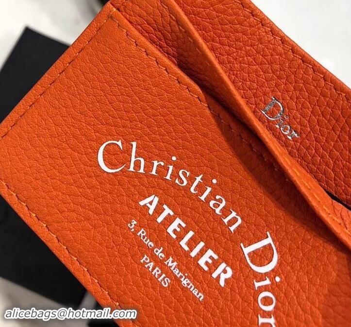 Best Price Dior Atelier Homme Card Holder 500520 Orange 2019