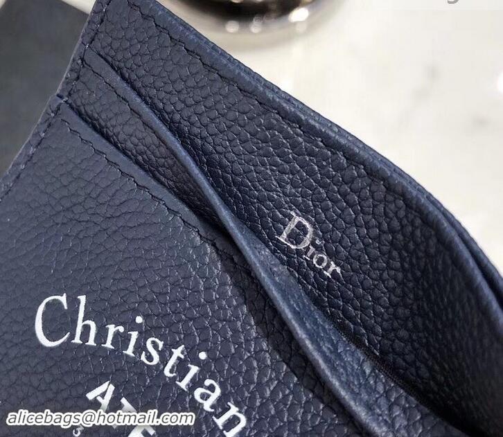 Duplicate Dior Atelier Homme Card Holder 500520 Dark Blue 2019