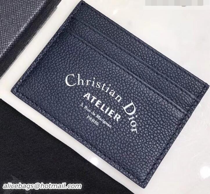 Duplicate Dior Atelier Homme Card Holder 500520 Dark Blue 2019