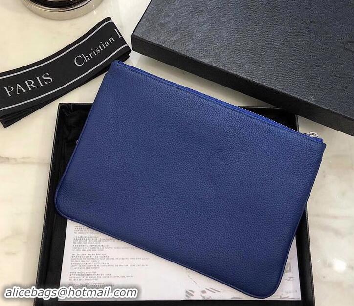 Shop Duplicate Dior Atelier Homme Pouch 500521 Blue 2019