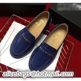 Recommended Chanel X Pharrell Capsule Collection Calfskin Loafers G89757 Blue 2019