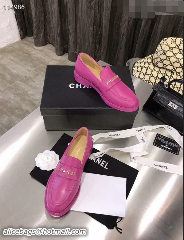 Sophisticated Chanel X Pharrell Capsule Collection Calfskin Loafers G89757 Purle 2019