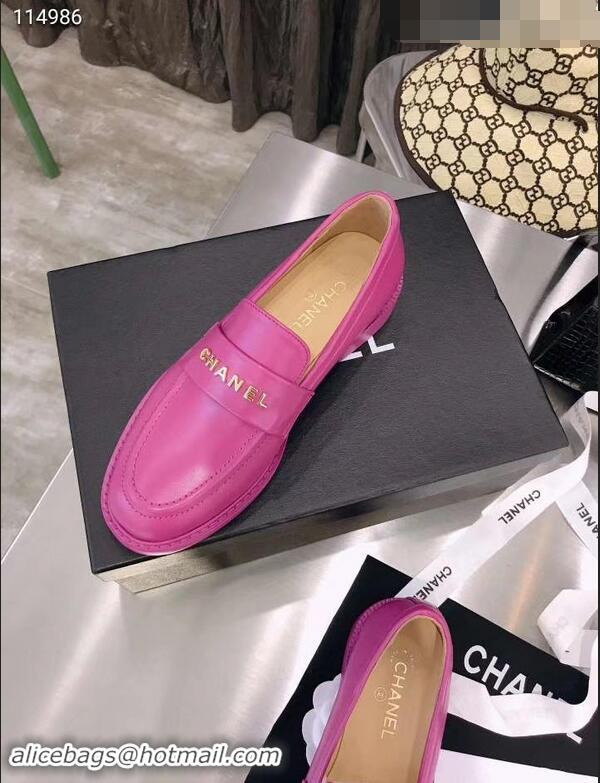 Sophisticated Chanel X Pharrell Capsule Collection Calfskin Loafers G89757 Purle 2019