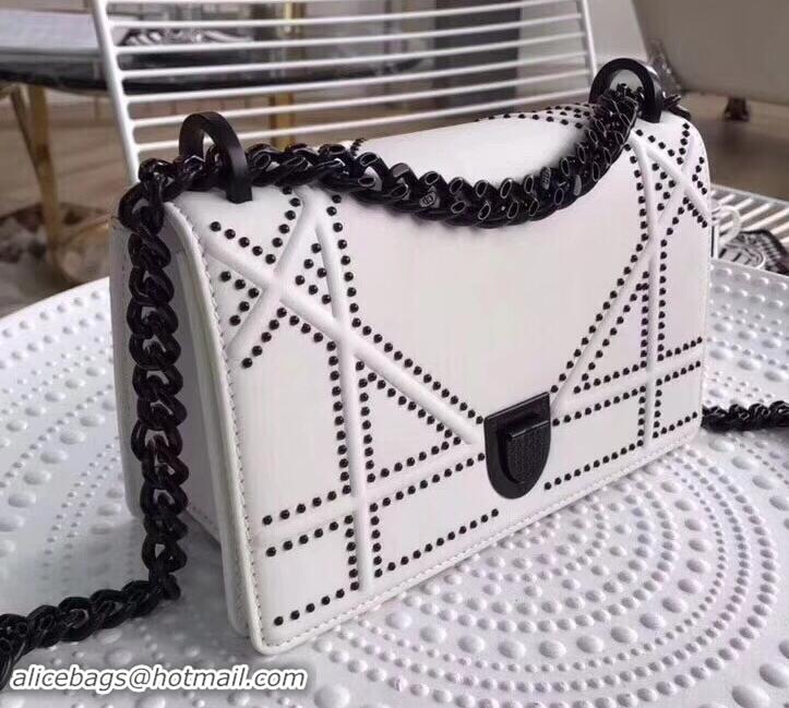 Luxury Dior Diorama Ultra Bag 500528 White/Black 2019