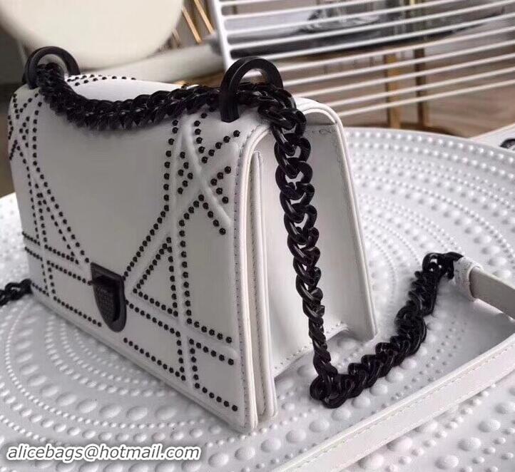 Luxury Dior Diorama Ultra Bag 500528 White/Black 2019