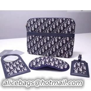 Low Price Dior Oblique Travel Set 500529 Blue 2019