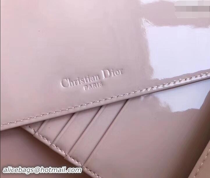 Durable Faux Dior Dioraddict Chain Shoulder Bag in Patent Cannage Leather 500611 Pink