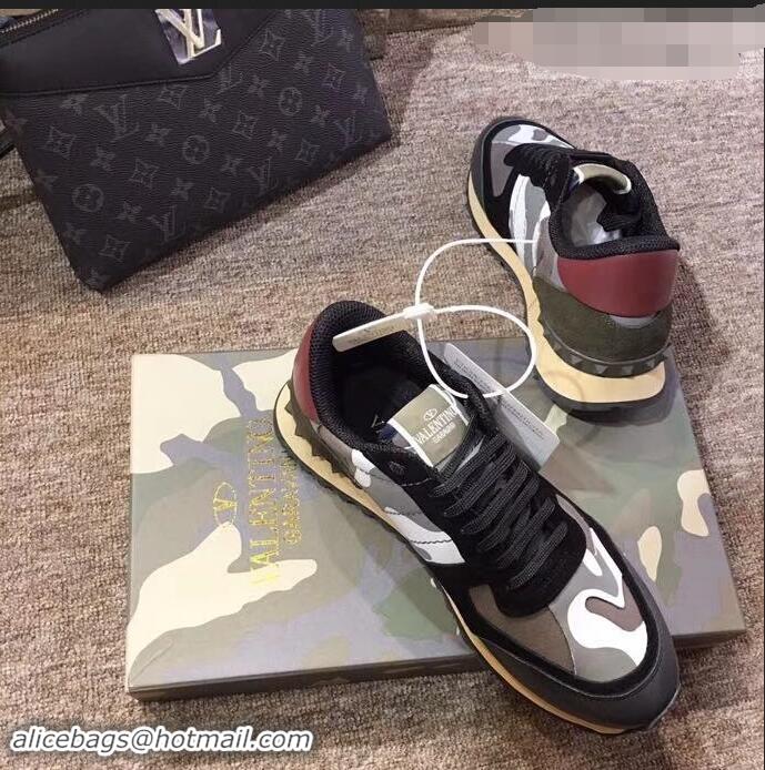 New Design Valentino Camouflage Rockrunner Sneakers For Woman/Men VA94281