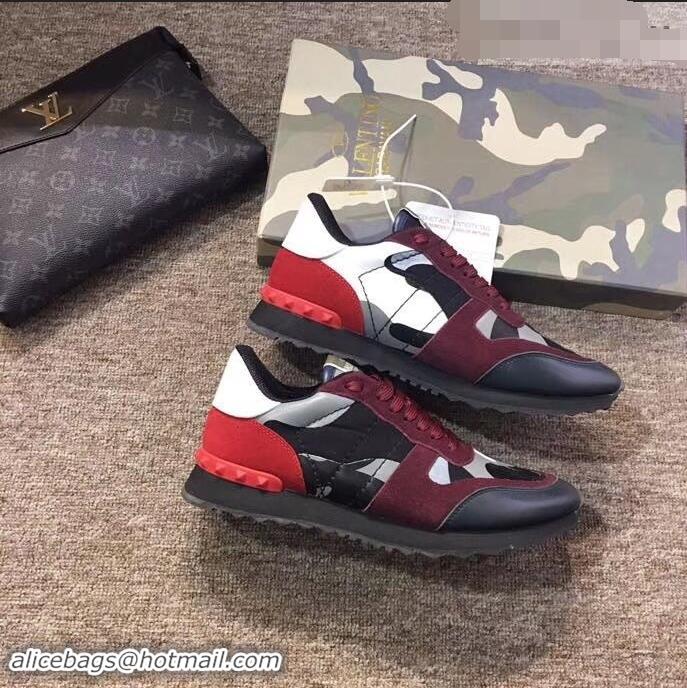 Cheapest Valentino Camouflage Rockrunner Sneakers For Woman/Men VA94282