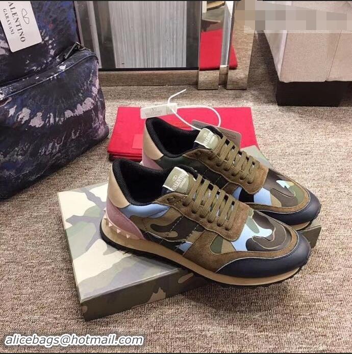 Cheapest Valentino Camouflage Rockrunner Sneakers For Woman/Men VA94283