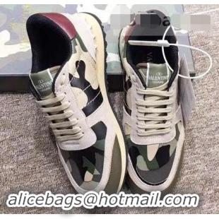 Low Cost Valentino Camouflage Rockrunner Sneakers For Woman/Men VA94285