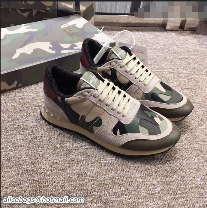 Low Cost Valentino Camouflage Rockrunner Sneakers For Woman/Men VA94285