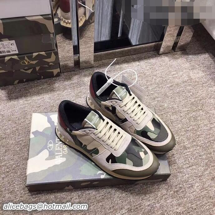 Low Cost Valentino Camouflage Rockrunner Sneakers For Woman/Men VA94285