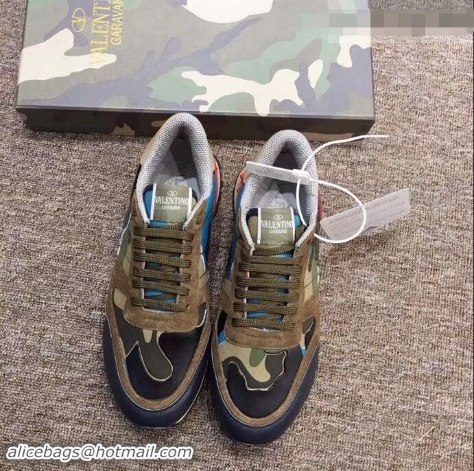 Top Quality Valentino Camouflage Rockrunner Sneakers For Woman/Men VA94291