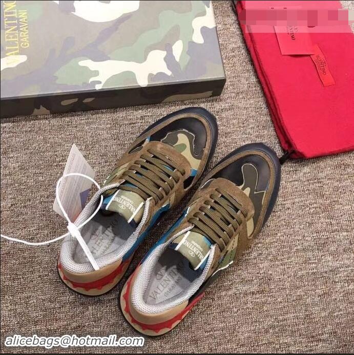 Top Quality Valentino Camouflage Rockrunner Sneakers For Woman/Men VA94291