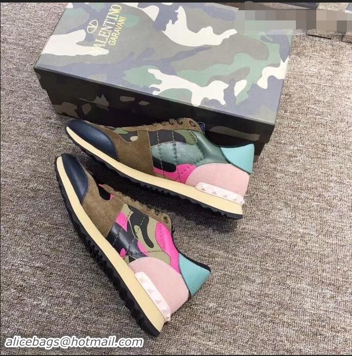 Come Low Valentino Camouflage Rockrunner Sneakers For Woman/Men VA94294