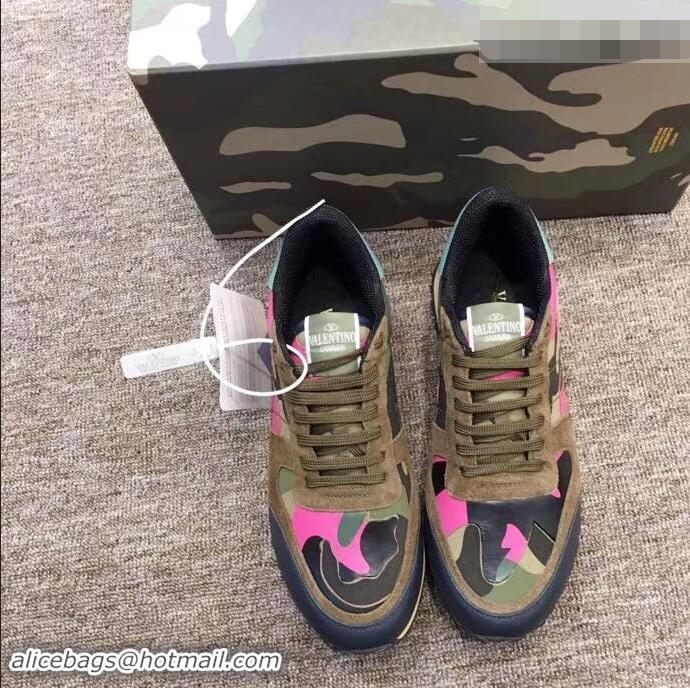 Come Low Valentino Camouflage Rockrunner Sneakers For Woman/Men VA94294