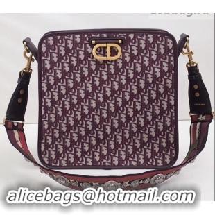 Perfect Style Dior Oblique CD Hobo Shoulder Bag 500615 Burgundy