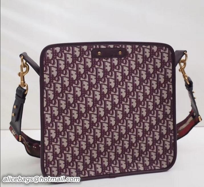 Perfect Style Dior Oblique CD Hobo Shoulder Bag 500615 Burgundy