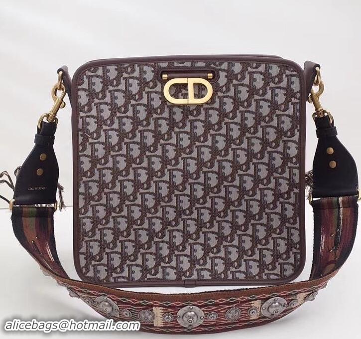 Pretty Style Dior Oblique CD Hobo Shoulder Bag 500615 Coffee