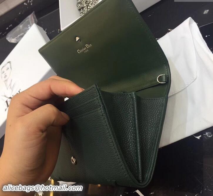 Best Price Dior Diorama Wallet on Chain Clutch 500618 Dark Green