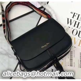 Unique Style Dior Diorodeo Flap Bag in Supple Calfskin 500621 Black