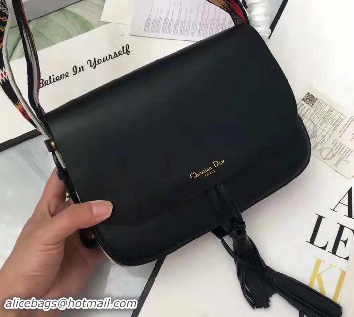 Unique Style Dior Diorodeo Flap Bag in Supple Calfskin 500621 Black