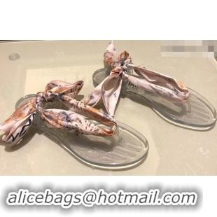 Top Quality Dior KaleiDiorscopic Thong Sandals with Printed Silk Mitzah Scarf CD4293 2019