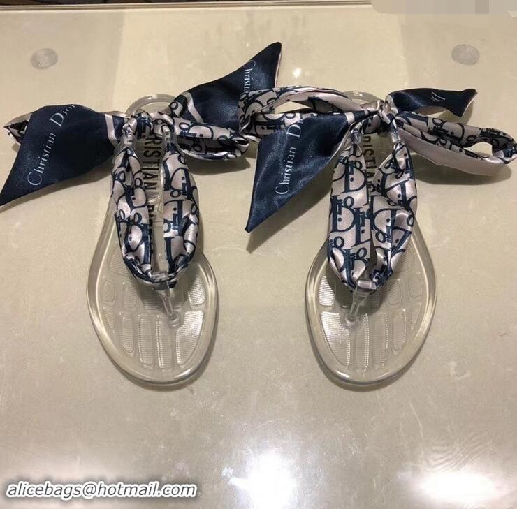 Buy Discount Dior KaleiDiorscopic Thong Sandals with Printed Silk Mitzah Scarf CD4295 2019