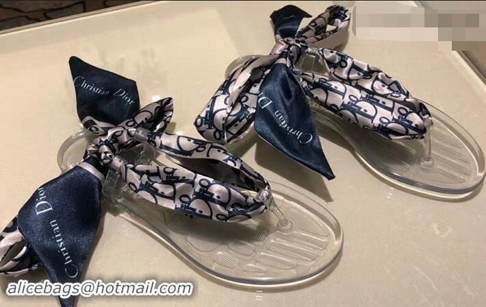 Buy Discount Dior KaleiDiorscopic Thong Sandals with Printed Silk Mitzah Scarf CD4295 2019