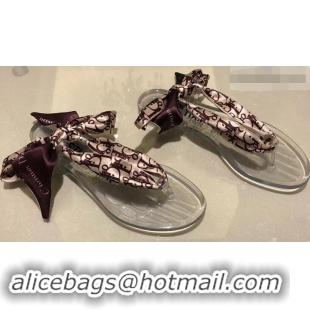 Imitation Dior KaleiDiorscopic Thong Sandals with Printed Silk Mitzah Scarf CD4296 2019