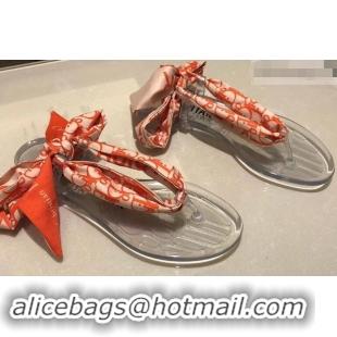 New Product Dior KaleiDiorscopic Thong Sandals with Printed Silk Mitzah Scarf CD4297 2019