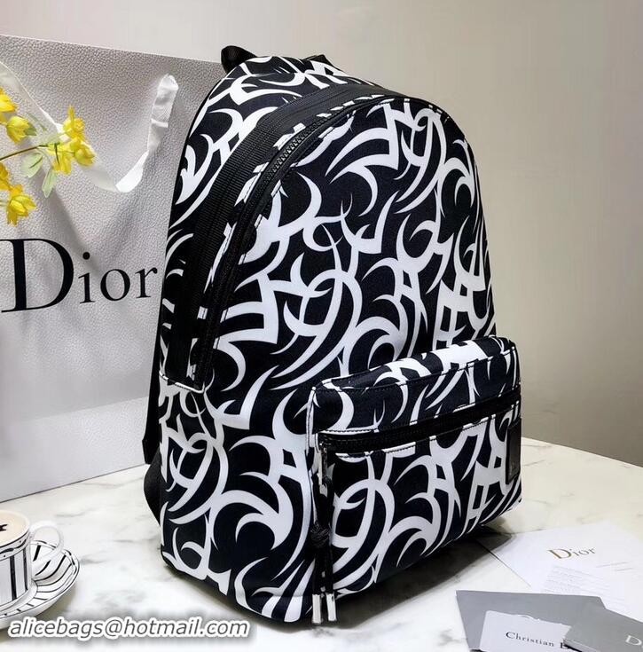 Crafted Dior Rider Rucksack Backpack Bag in Dior Tribal Nylon 500633