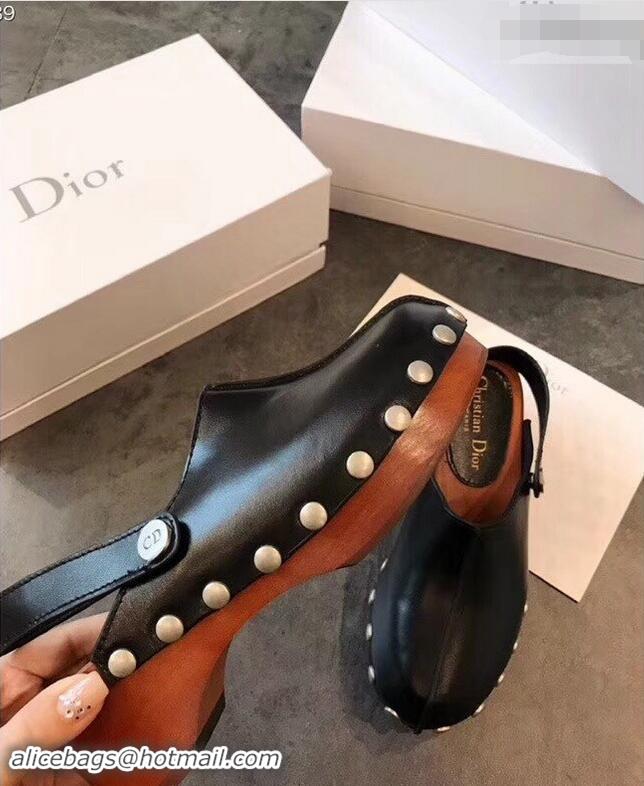 Free Shipping Discount Dior Heel 6.5cm Diorquake Slingback Clogs CD4316 Black 2019