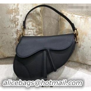 Grade Quality Dior Saddle Bag in Grained Calfskin 500716 Black