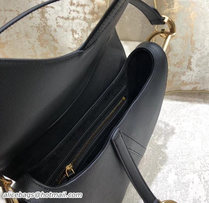 Grade Quality Dior Saddle Bag in Grained Calfskin 500716 Black