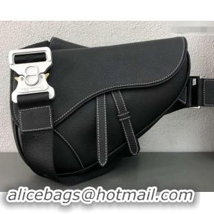 Perfect Dior Grained Calfskin Saddle Shoulder Belt Bag 500720 Black