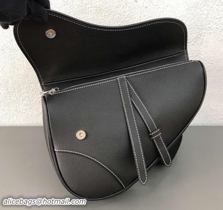 Perfect Dior Grained Calfskin Saddle Shoulder Belt Bag 500720 Black